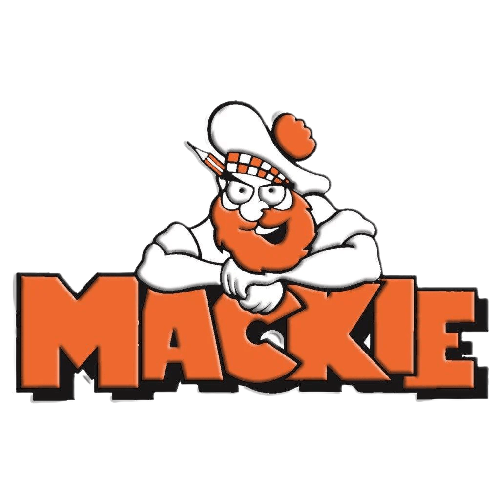 Mackie industrial tools and products mascot logo