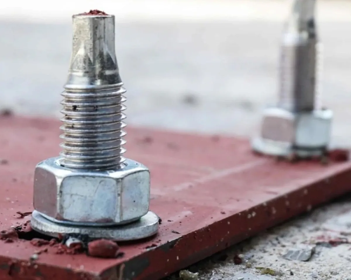 Anchor bolts installed in concrete for structural support applications
