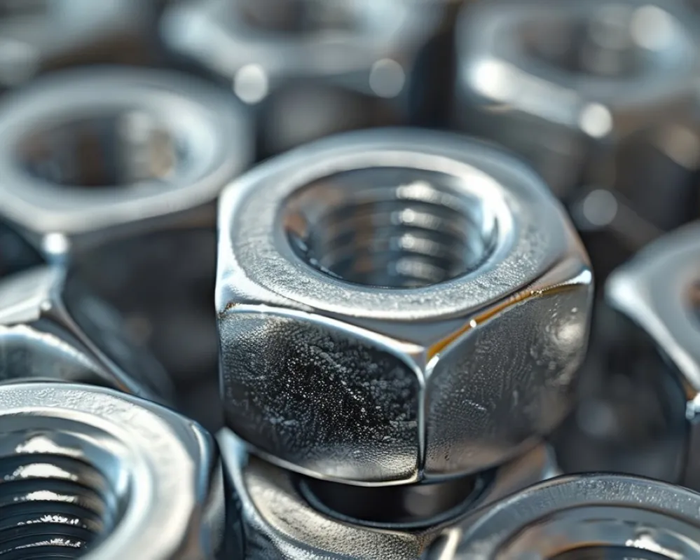 Industrial hex nuts for secure fastening in engineering and mining applications